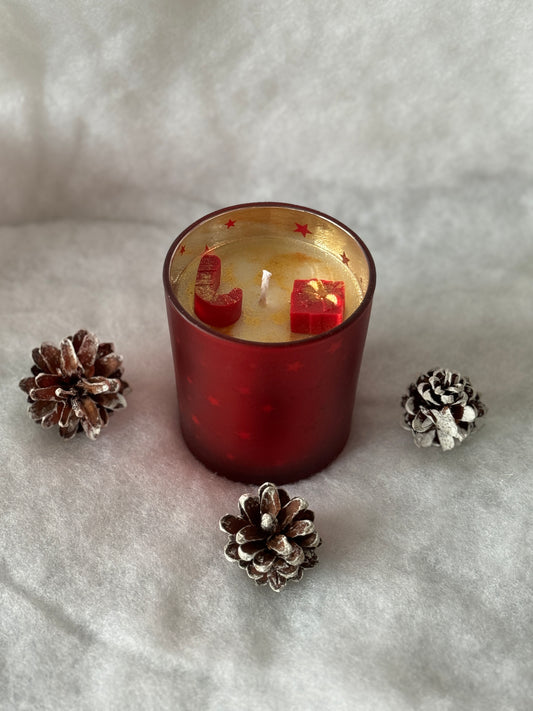 Bougie de Noël rouge